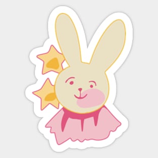 Oshi no Ko Ai Hoshino Cute Bunny Star Ribbon Design Sticker